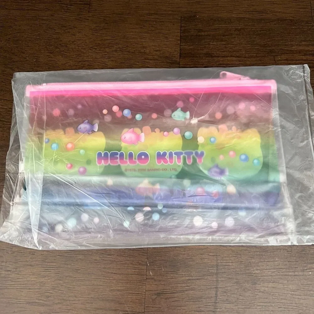 Sanrio Rainbow Fairy Zipper Bag Pencil‎ Pouch Kids OS Multi Vintage 2000